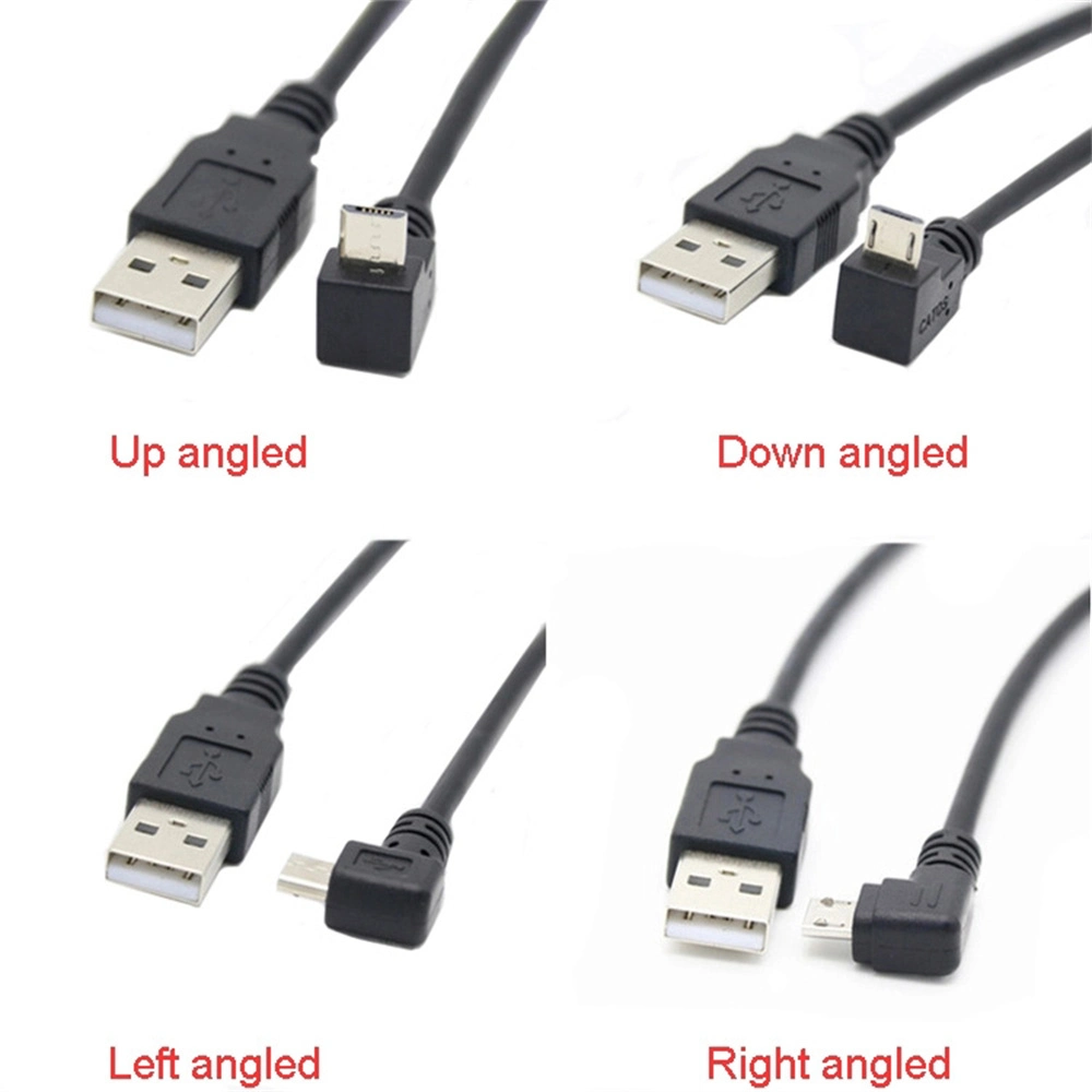 Left Angle Mini USB 5pin to USB2.0 a Male, 90 Degree Angled USB Cable for MP3, MP4, GPS Smartphone Tablet