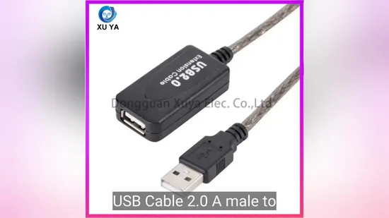 USB a 2.0 Female to Mini USB B Male 28AWG Data Cable for Automotive