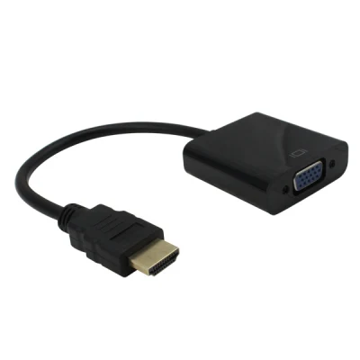 Cabo adaptador conversor de vídeo HDMI macho para VGA fêmea 1080P