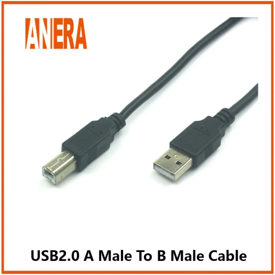 Cabo de impressora USB 2.0 padrão USB 2.0 a macho para cabo portátil B macho