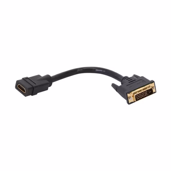 Adaptador de cabo de vídeo HDMI para DVI-D Cabo adaptador HDMI fêmea para DVI macho
