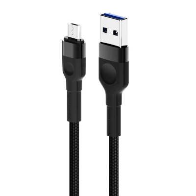 Personalizado de fábrica 1m 2m 5V 3A 480Mbps 2.0 USB para micro, cabo de pesca tipo C Cabos de carregamento rápido para celular