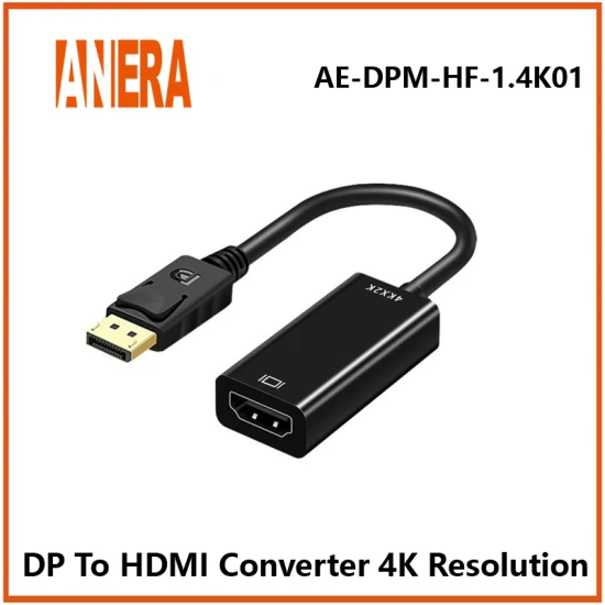 Anera Hot Sale Display 4K Dp para HDMI Conversor Adaptador de Vídeo Áudio Cabo Conversor