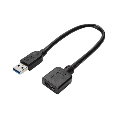 Cabo de extensão USB Am para Micro USB 3.0 preto