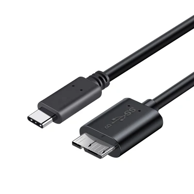 Carregamento rápido Cabo tipo C para Micro B USB3.1 C macho para USB 3.0 Cabo micro B macho para disco rígido