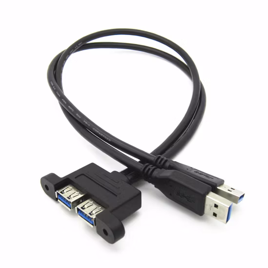 Micro USB 2.0 Conector de montagem em painel IP67 Cabo à prova d'água Micro-USB 5 pinos macho para fêmea Cabo de extensão Cabo de extensão USB