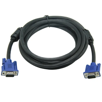 Cabo vga para vga de 15 pinos macho para macho 1080p VGA SVGA HD15 macho para macho Cabo de monitor de vídeo coaxial